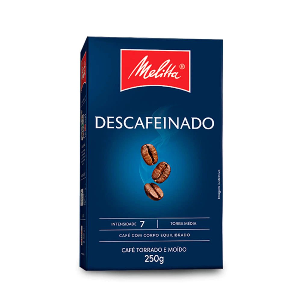 Café Moído Melitta Descafeinado Torrado e Moído 250g