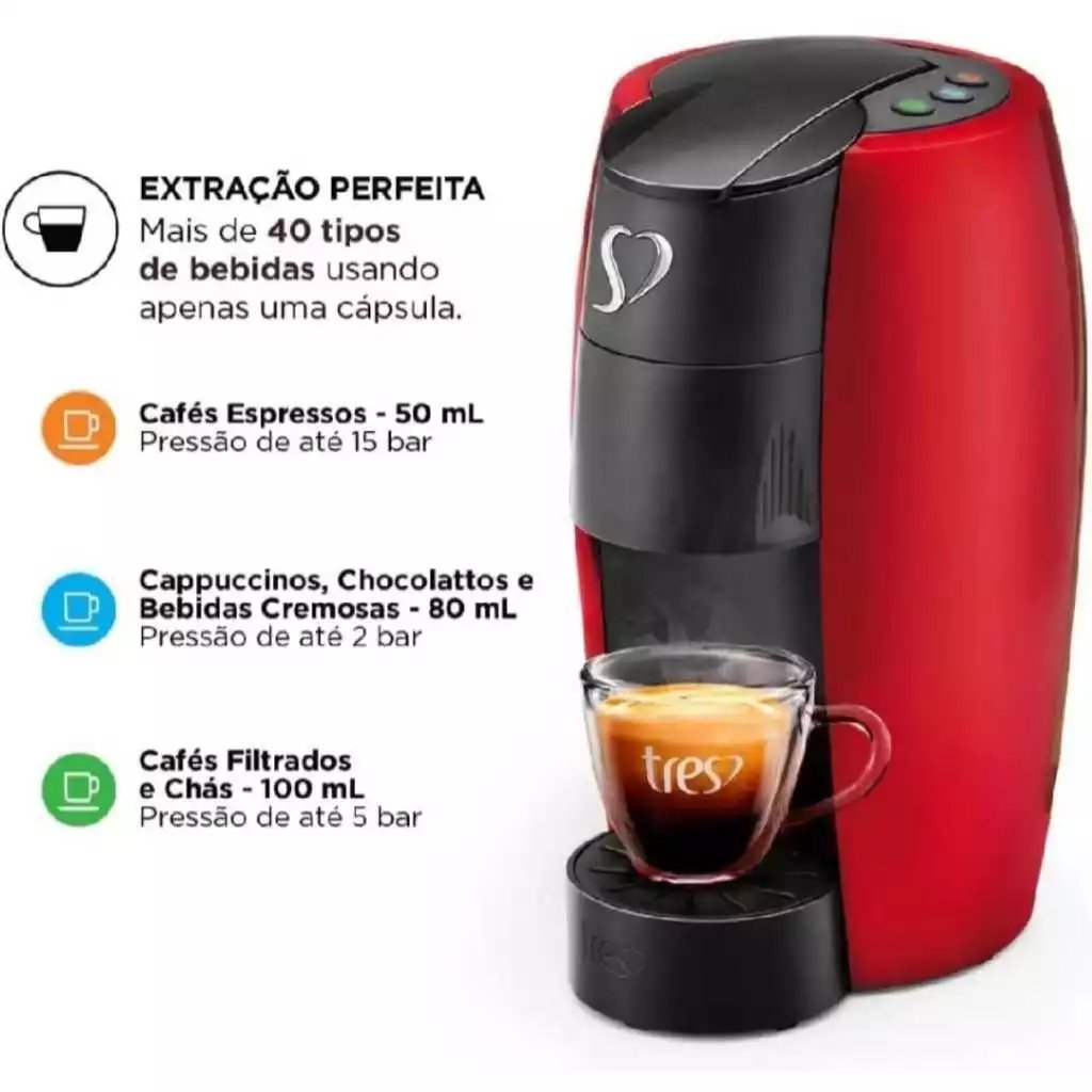 Cafeteira Espresso Automática Três Corações LOV