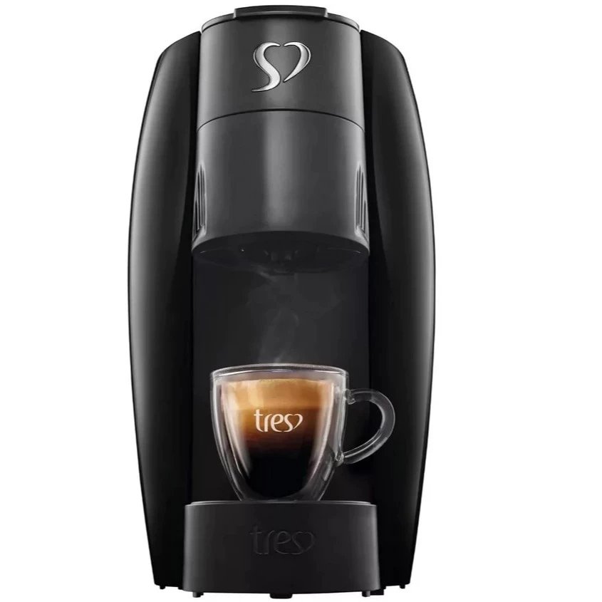 Cafeteira Três Corações Espresso Lov Automática Monodose Preta 127V