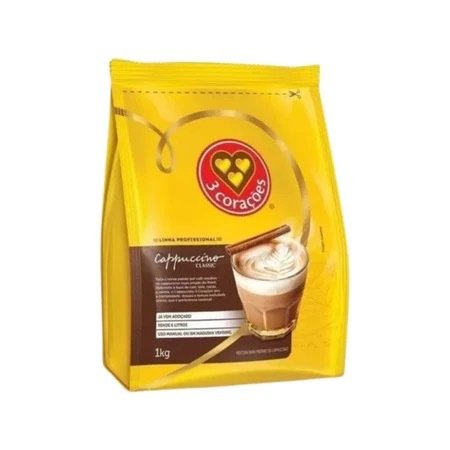 Cappuccino Classic Solúvel - Três 3 Corações Vending 1kg