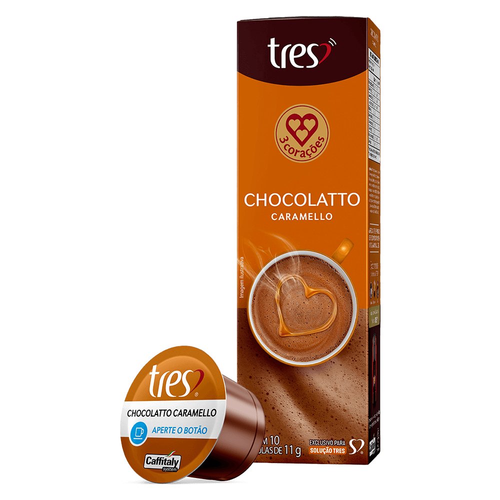 Cápsula Chocolatto Caramello TRES 3 Corações