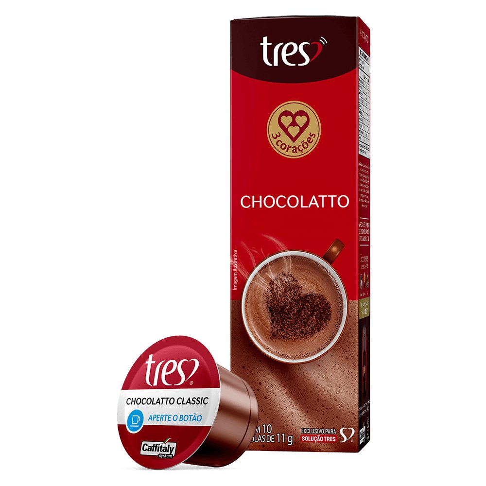 Cápsula Chocolatto TRES 3 Corações