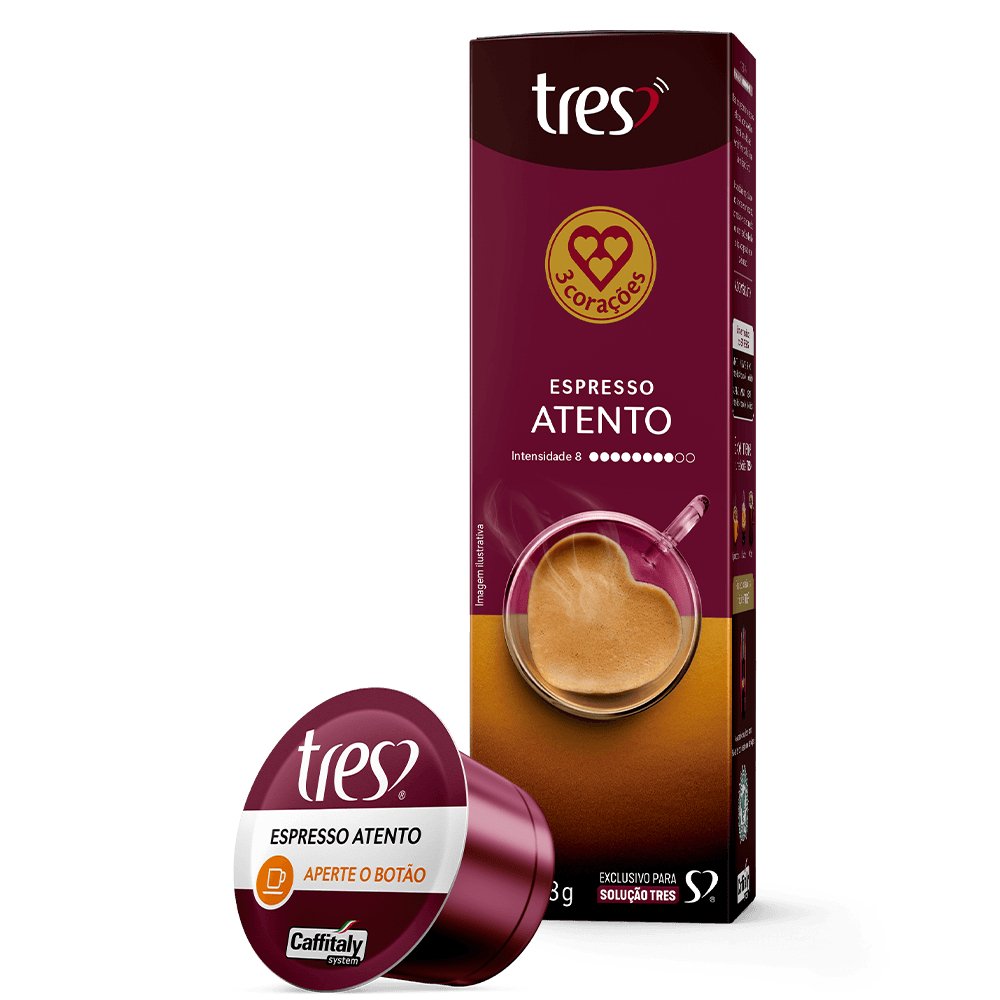 Cápsula de Café Espresso Atento TRES 3 Corações