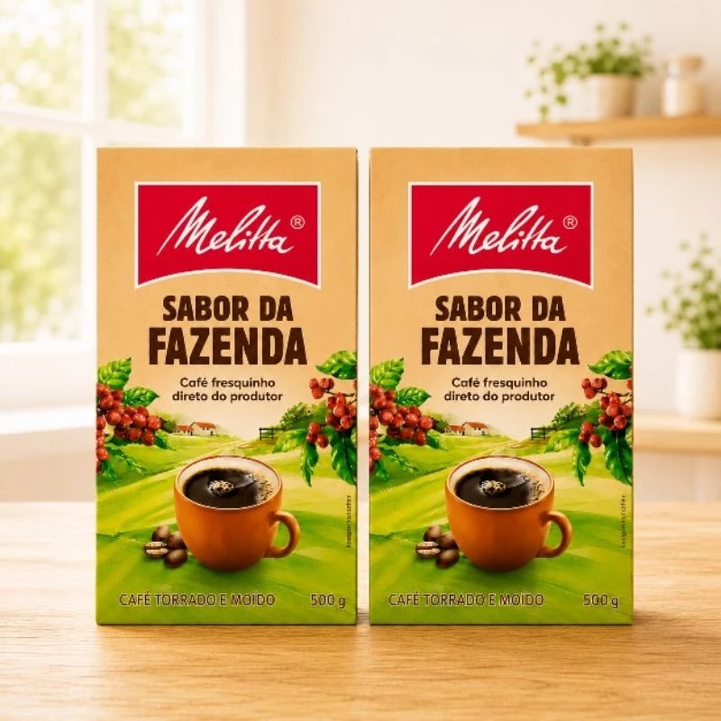 Kit 2 Cafés Melitta Sabor da Fazenda 500g Cada (1kg no total)