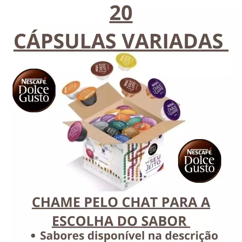 Kit 20 Cápsulas Nescafé Dolce Gusto Escolha seus Sabores